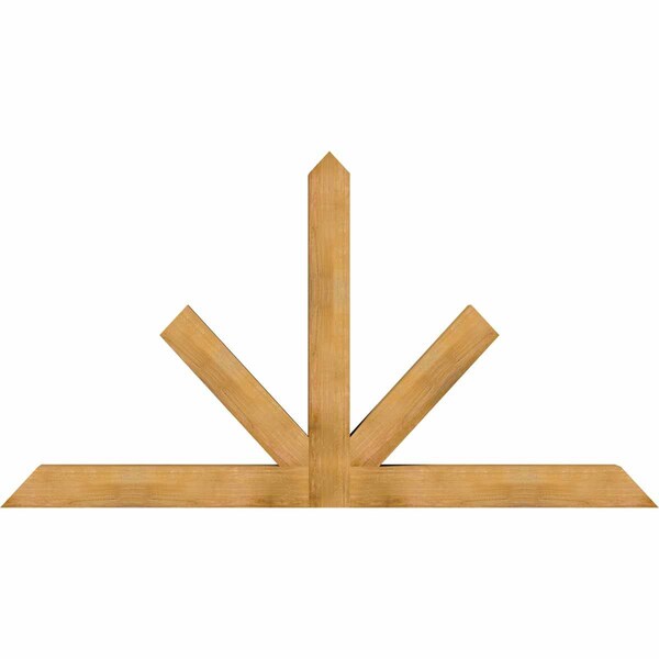 Ekena Millwork Saratoga Rough Sawn Timber Gable Bracket, Western Red Cedar, 96"W x 52"H x 6"D x 6"F, 13/12 Pitch GBW096X52X0606SAR00RWR - main